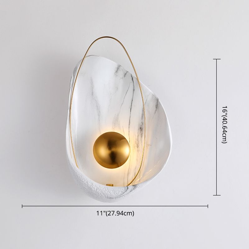 Appliques de lumière murale géométrique contemporaine lampe à support mural en résine pour le salon