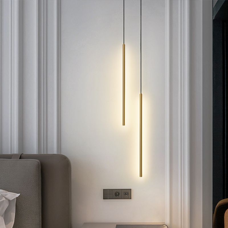 Metal Linear Hanging Lights Modern Modern Multi Light Hanging Mount Fixture pour le restaurant