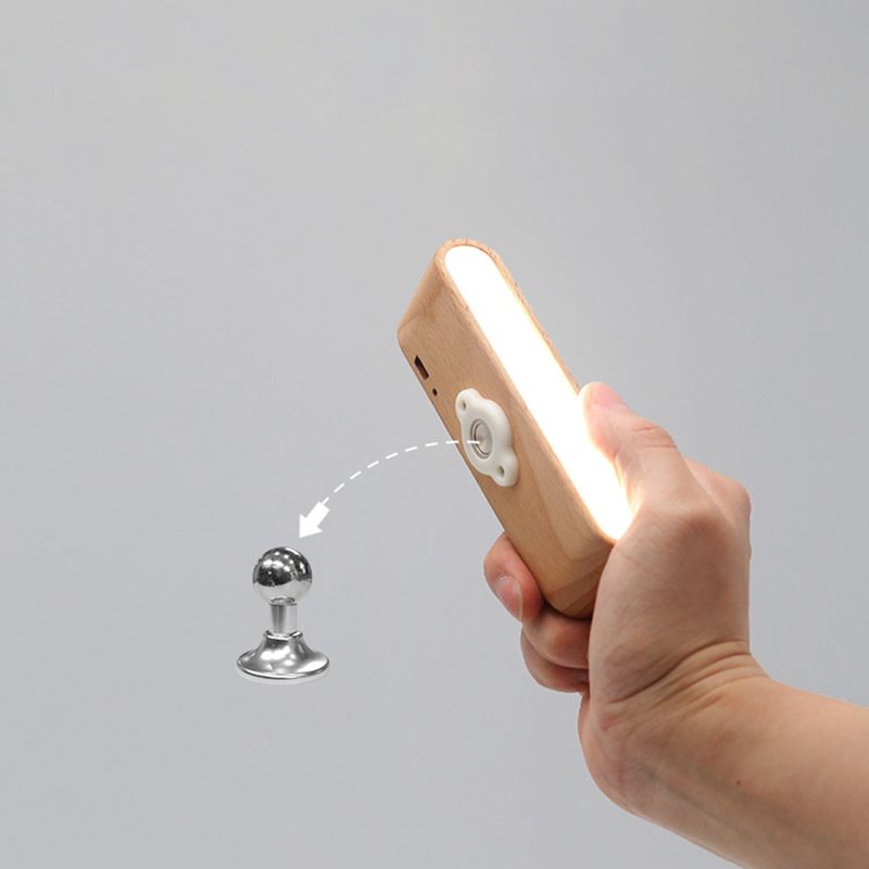 1 leichte moderne HolzlED -Wandleuchte Verstellbare Wandlampen für Schlafzimmer