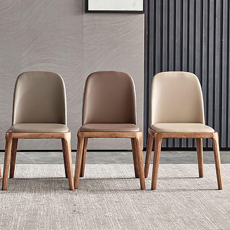 Cocina de comedor de madera del estilo moderno de las sillas que cena la silla lateral sin brazos