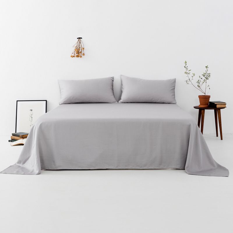 Sheet Sets Tencel Solid Color Breathable Super Soft Wrinkle Resistant Bed Sheet Set