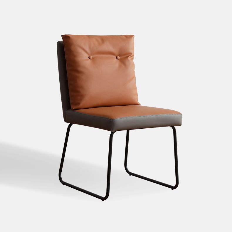 Contemporary Metal Dining Room Chairs Upholstered Dining Armless chairs for Home Use