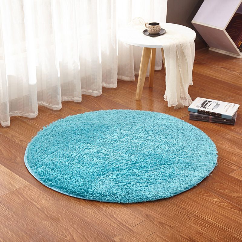 Multi Color Plain Rug Artificial Wool Nordic Area Rug Easy Care Machine Washable Rug for Girls Room