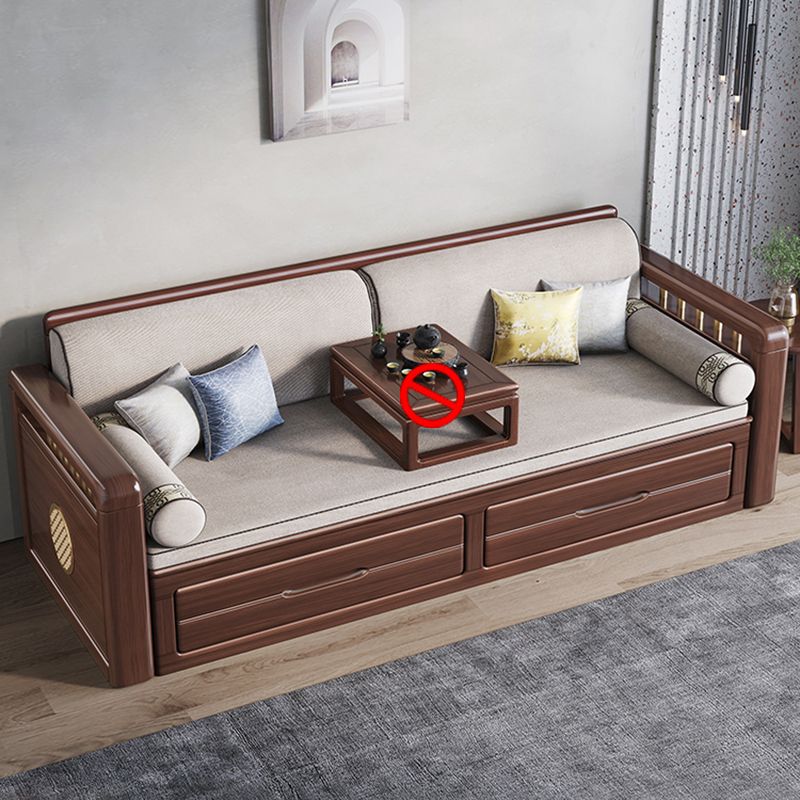 Glam Foldable Sleeper Sofa Latex and Foam Convertible Sofas with Storage