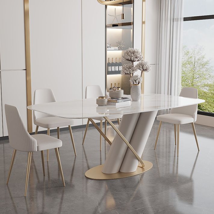 Modern Style Dining Rectangle Table Dining Stone Table for Kitchen