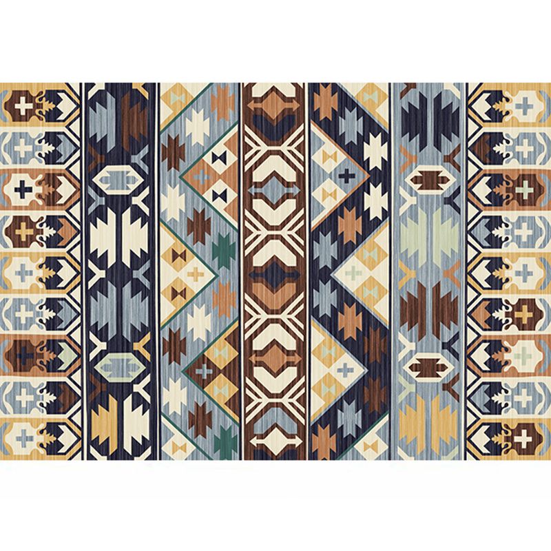 Multicolor vintage gebied Rug polyester streepprint tapijt tapijt niet-slip achterste binnenkleed tapijt voor woonkamer