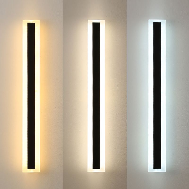 Metal Linear Wall Mount Lamp Simple 1 Light Wall Mounted Light Fixture