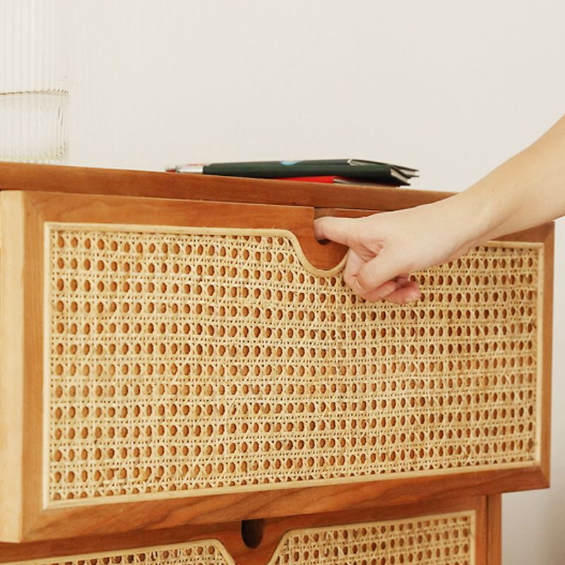 Contemporary Chest Solid Wood Cutouts with Drawer Rectangle Accent Chest
