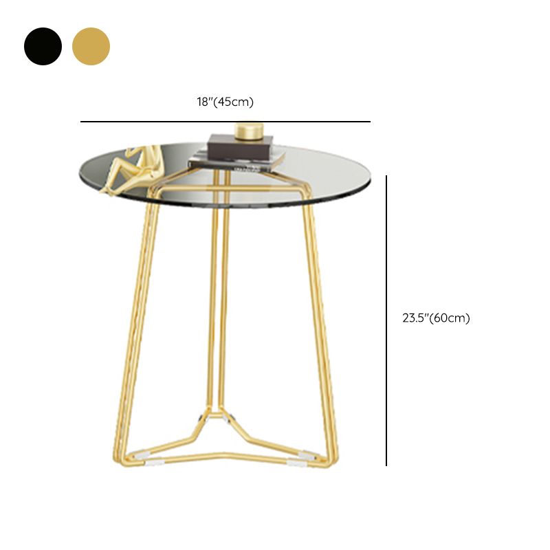 Frame Nesting Coffee Table Set Modern Round Glass Coffee Table