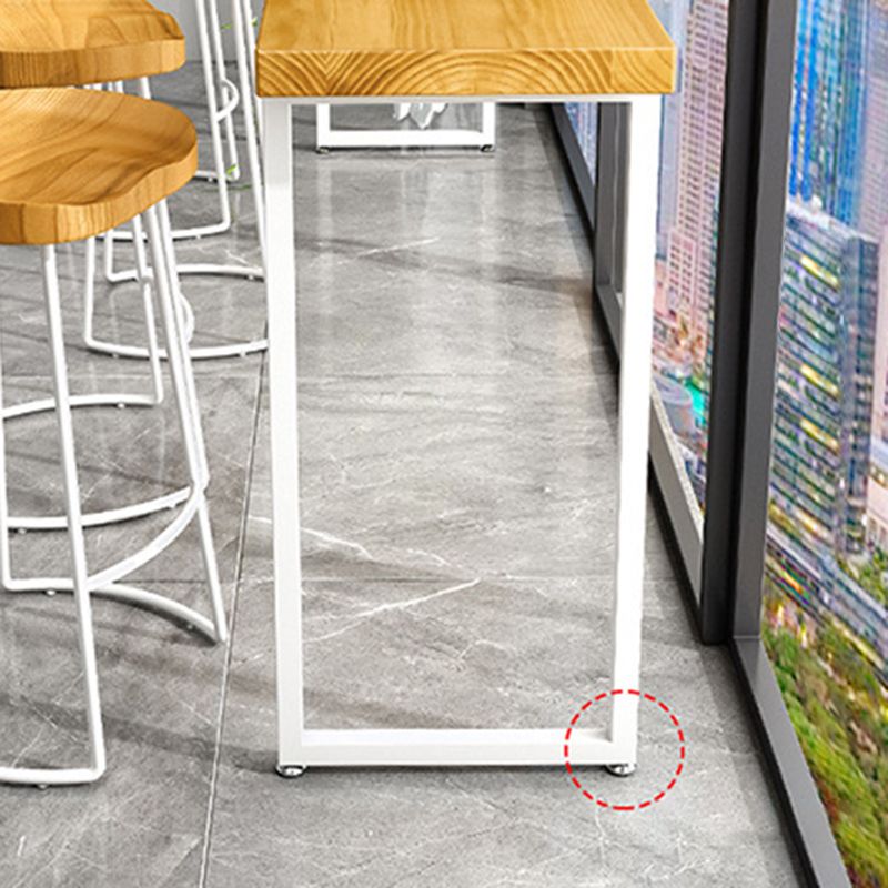 Rectangle Bar Table Bar Height Contemporary Solid Wood Pub Table for Indoor