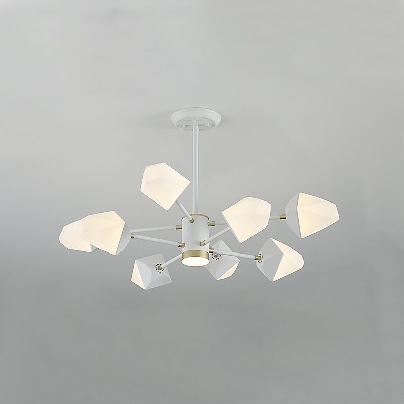 Acrylic Gemstone Shaped Suspension Light Simplicity LED Chandelier Pendant Light for Dining Room