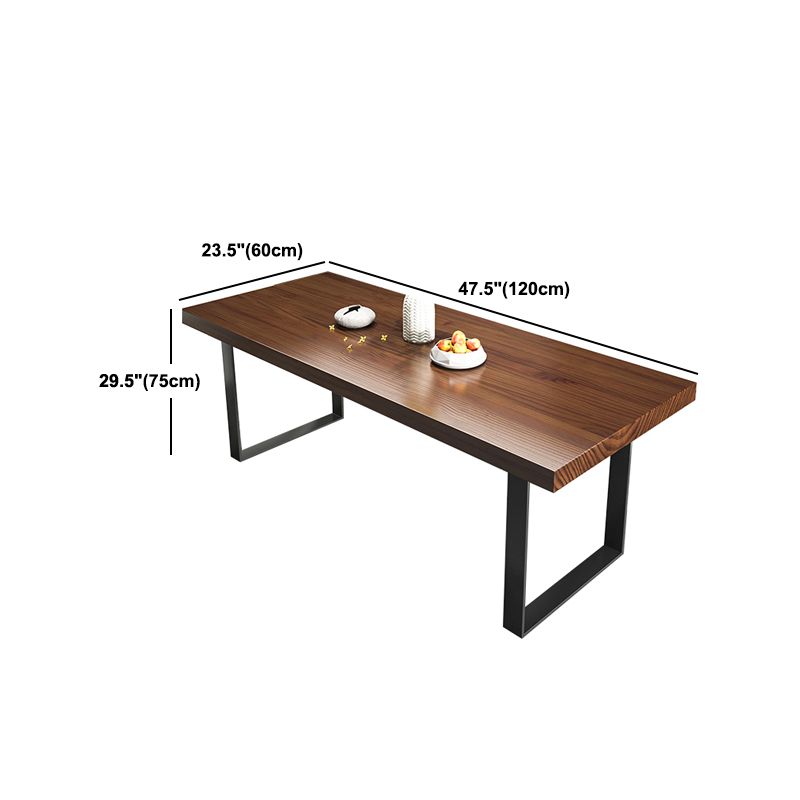Industrial 1/2/5/7 Pieces Dining Set Solid Wood Top Dinette Set with Black Base