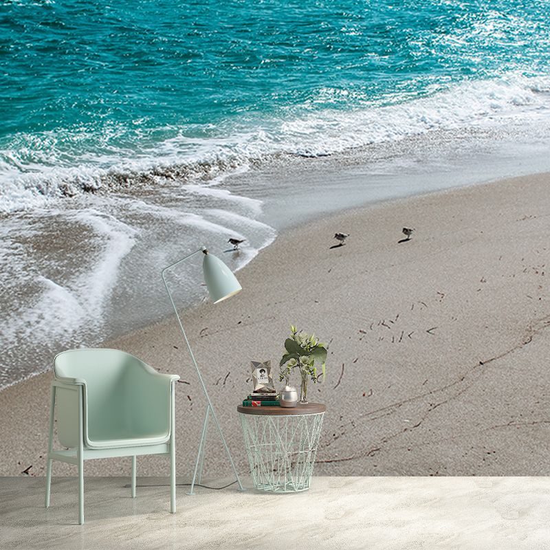 Washable Stain Resistant Mural Wallpaper Coastal Scenery Indoor Wall Mural