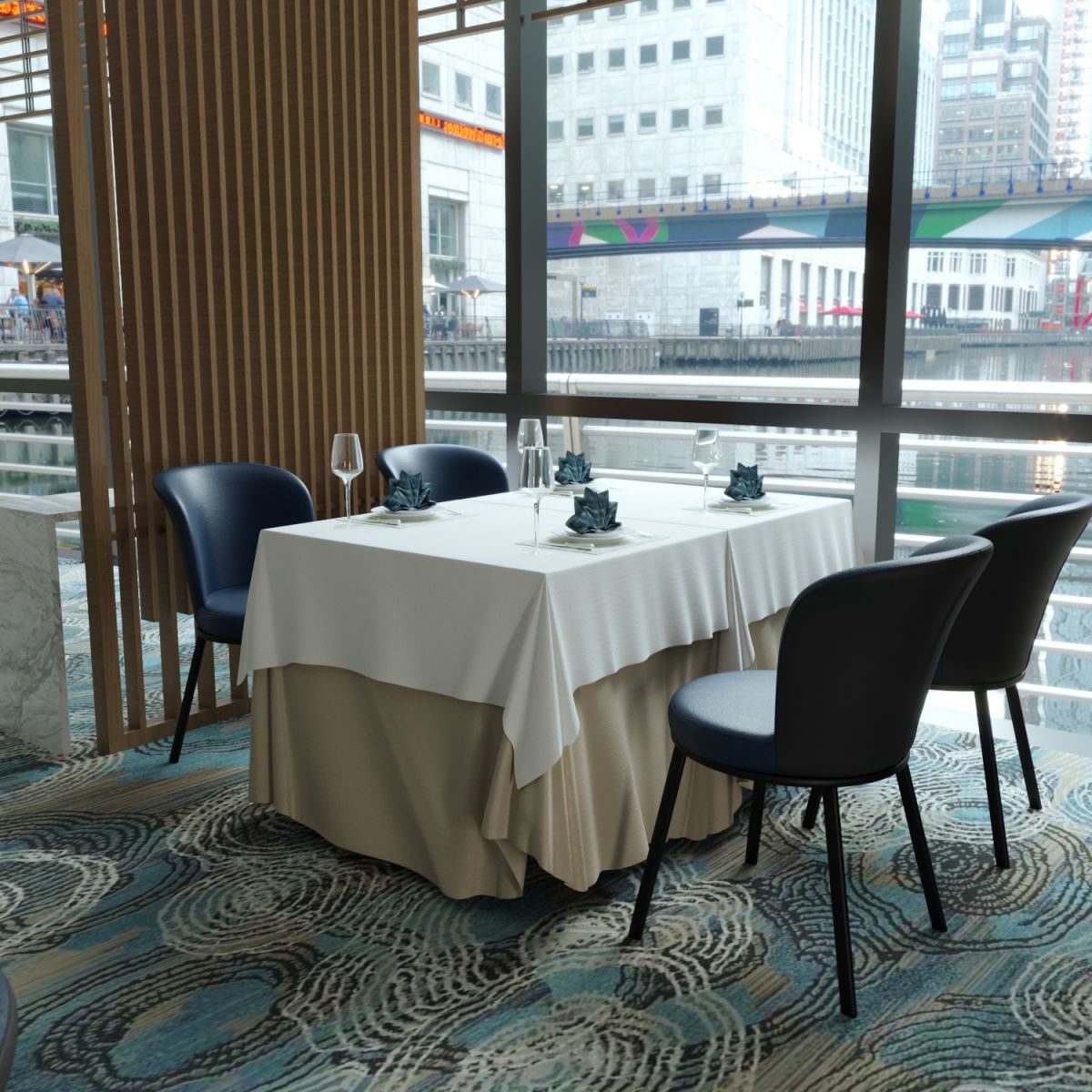 Chaise de salle à manger ouverte contemporaine de finition mate de fauteuil de restaurant de Leathaire