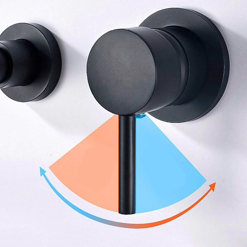 Wall Mounted Metal Tub Filler One Handle Rotatable Tub Faucet Trim