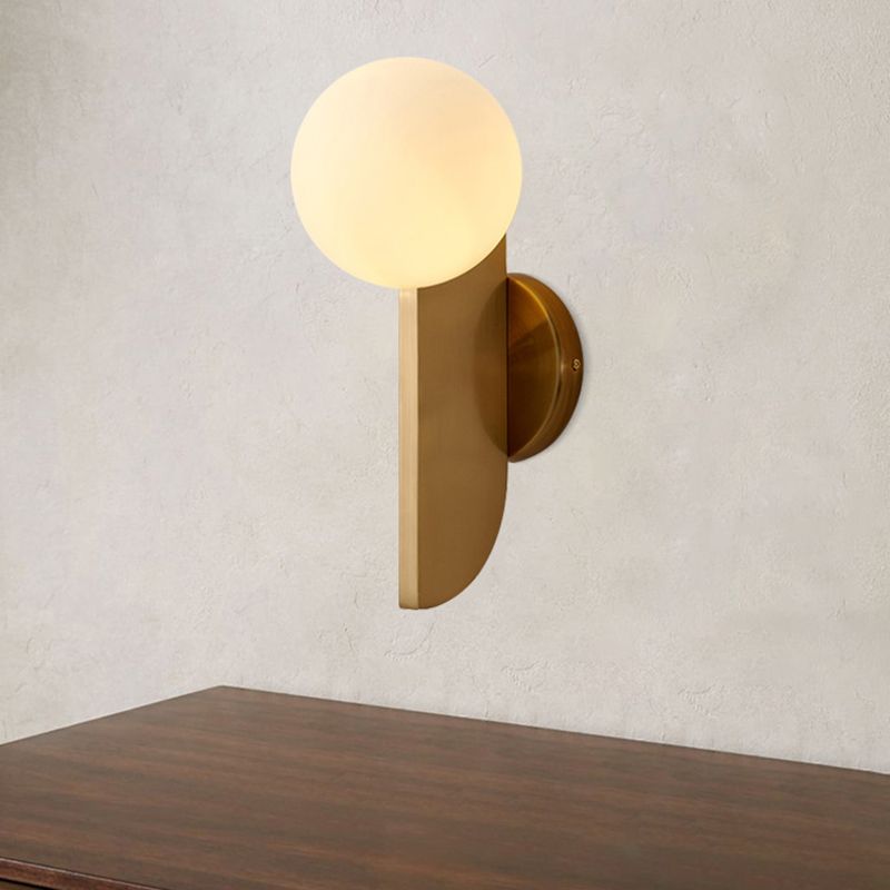 Ball Wall Sconce Lighting Modern Style Glass 1 Light Wall Mounted Light