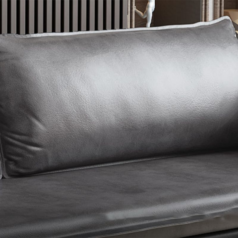 Faux Lederkissen Sofa 3-Sitzung 30,7 "Hochquadrat-Arm Loveseat
