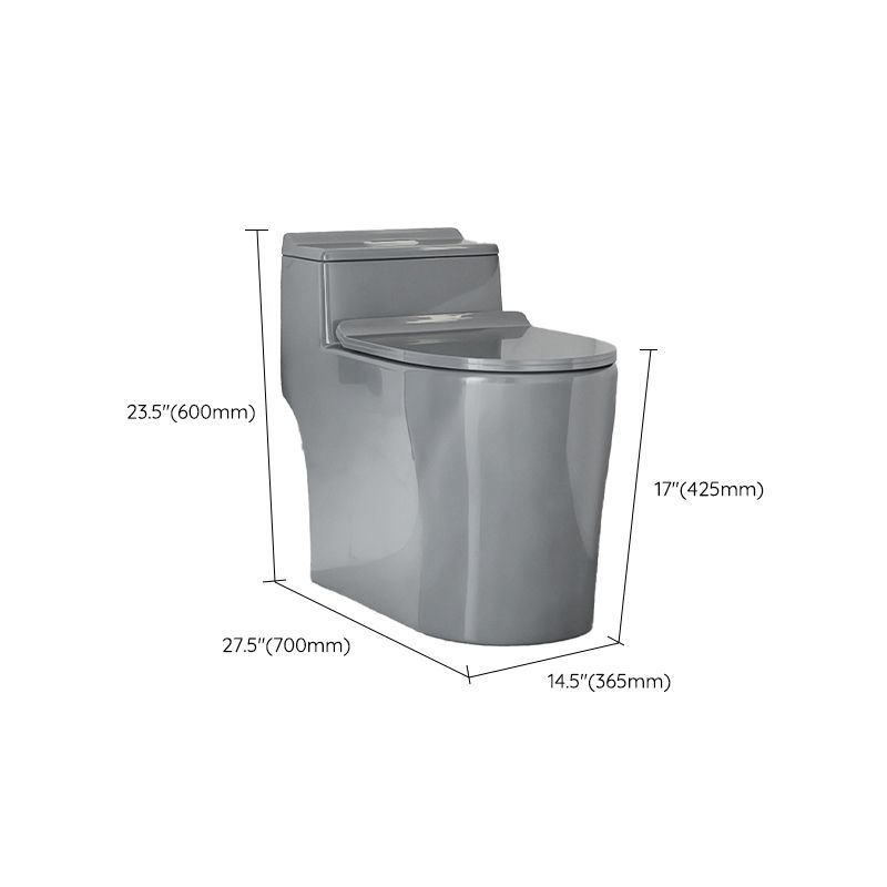 Traditional Siphon Jet Concealed Tank Flush Toilet Floor Mount Toilet Bowl with Seat