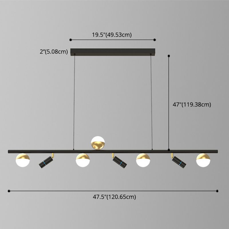 Angle Adjustable Multi Light Spotlight Modern Style Cylinder LED Island Light Downlight Lighting Fixture for Dining Room