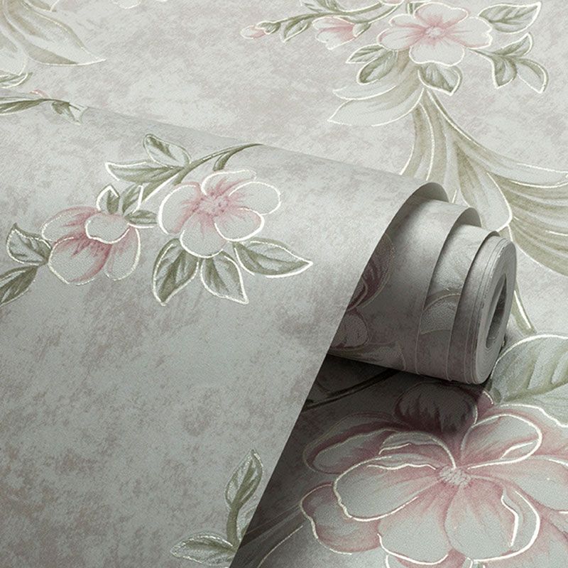 Elegant Wall Covering Blossoming Magnolia Non-Pasted Wallpaper Roll, 57.1 sq ft.
