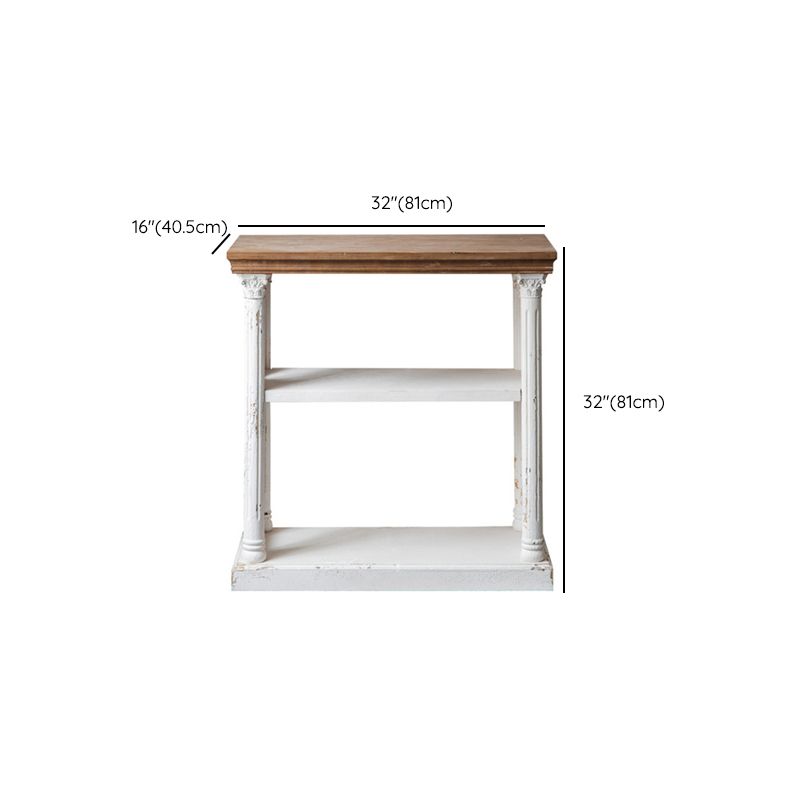 Rectangle Shape French Country Console Table White Wood Sofa Table