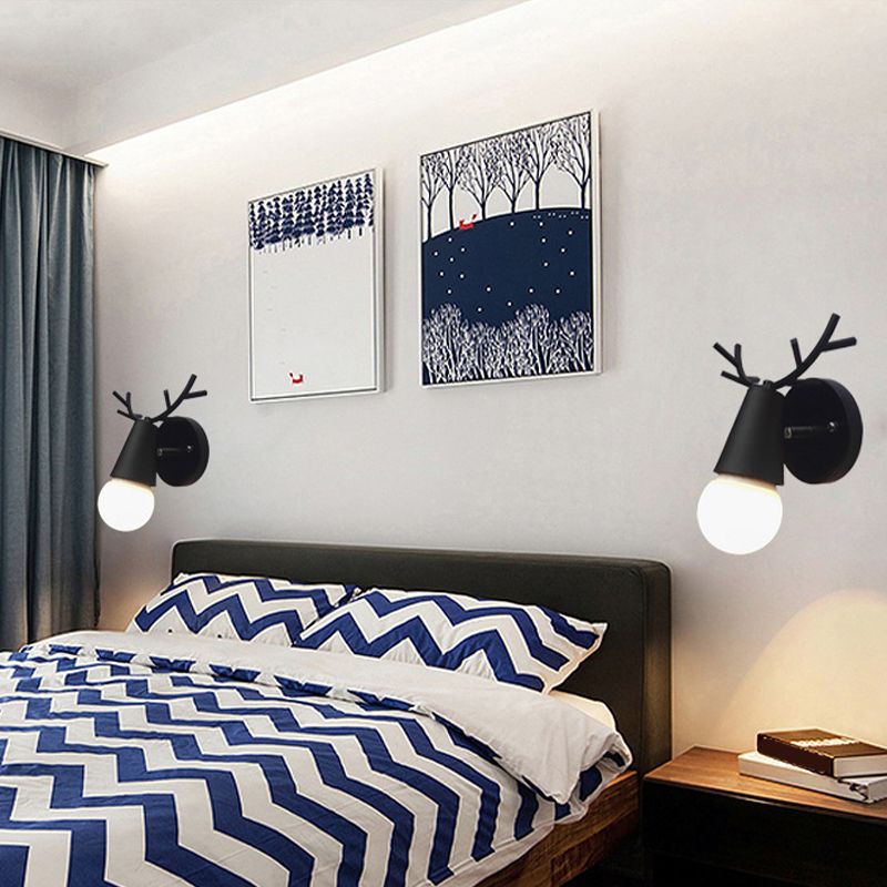 Single Golden Modernism Wooden Metal Wall Mounted Sconce for Bedroom