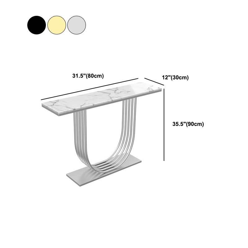 Stain Resistant Scratch Resistant Rectangle Marble Glam Console