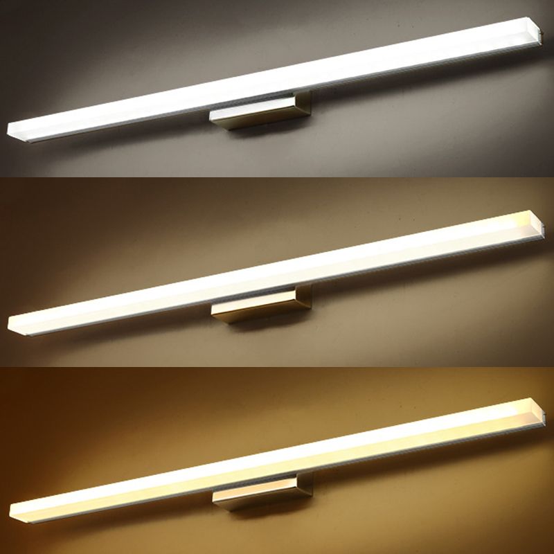 Acrylic Linear Wall Sconce Lighting Simplicity Style LED Wall Light Fixture in White