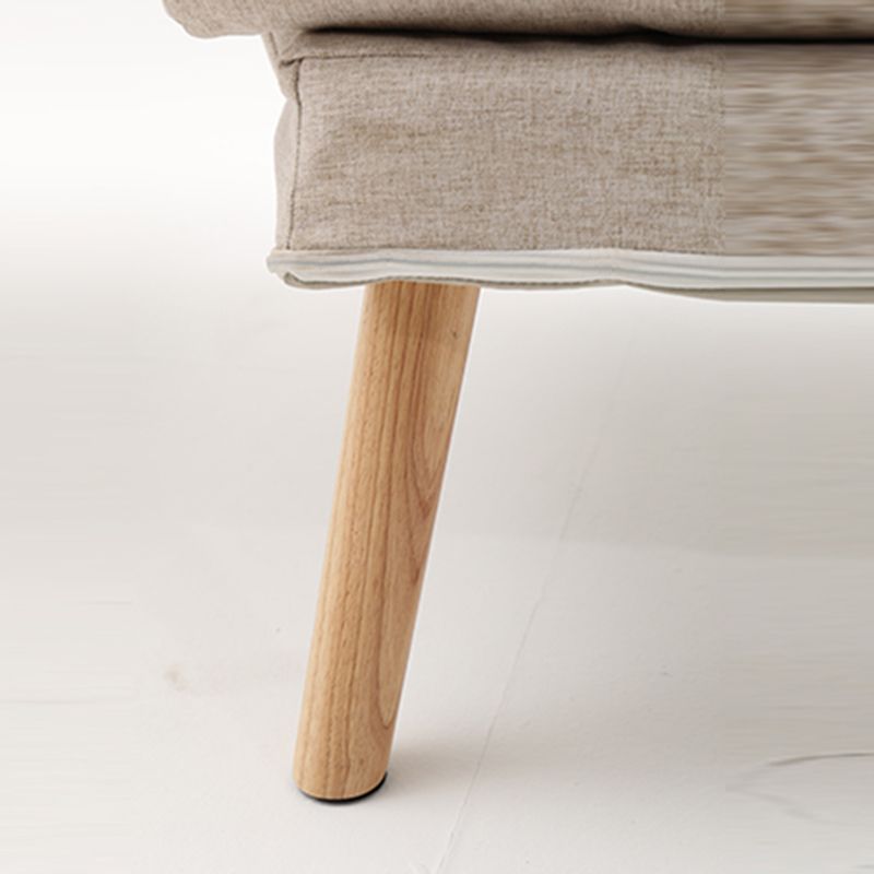 29.52"Wide Armchair Cotton Blend Arm Chair with Basic Four Legs and Pillow Back