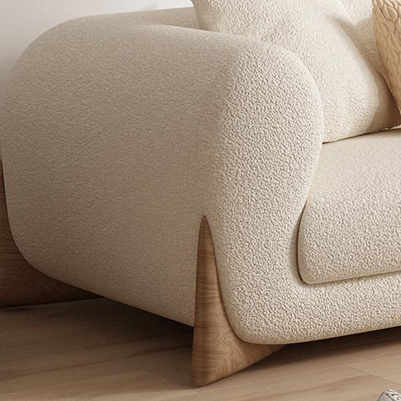 Contemporary Tuxedo Arm Standard Sofa Tight Back Sofa with Pillows