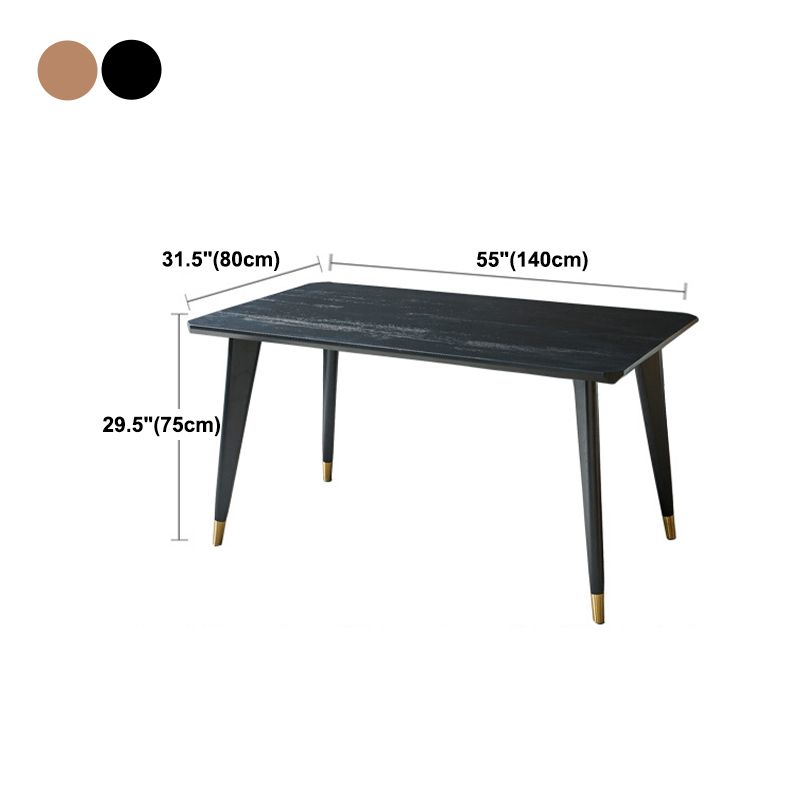Traditional Luxury Rectangle Dining Site Table Solid Wood Dining Room Furniture