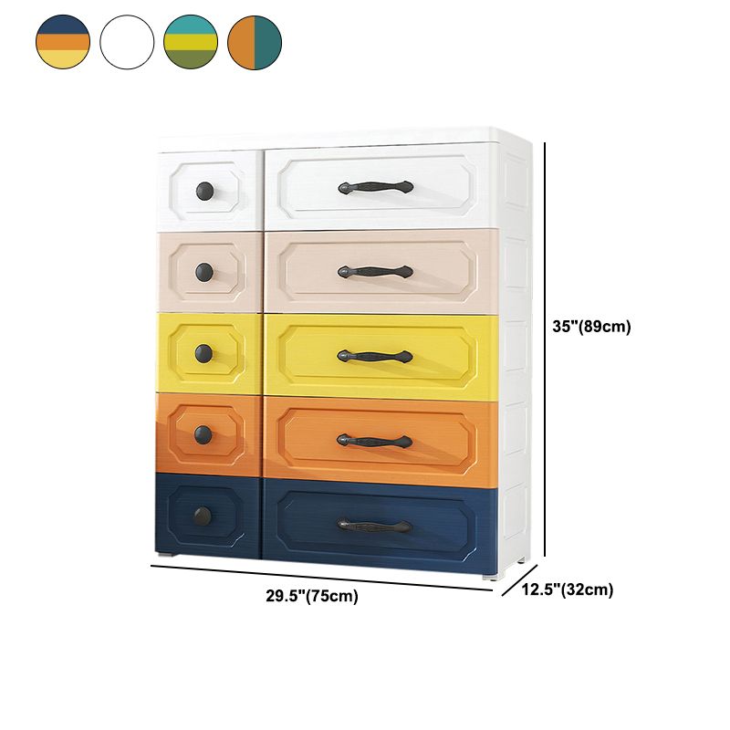Plastic Storage Cabinet With Drawer Modern Wardrobe Cabinet for Home