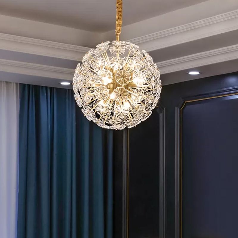 Glass Decorative Chandelier Modern Flower Shape Light for Restaurant and Hotel