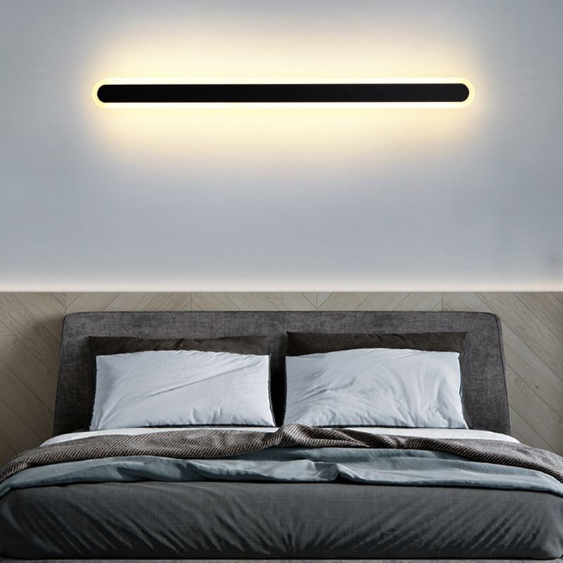 Apliques de pared lineal de metal estilo contemporáneo 1 apliques de luz de pared de luz para dormitorio de sala de estar