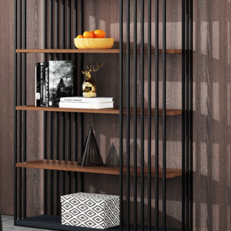 4-Shelf Metal Standard Bookcase Industrial Bookcase for Home Office