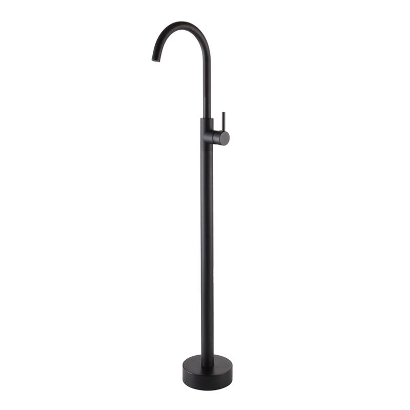 Brass Freestanding Tub Filler Floor Mounted Tub Filler with Handles