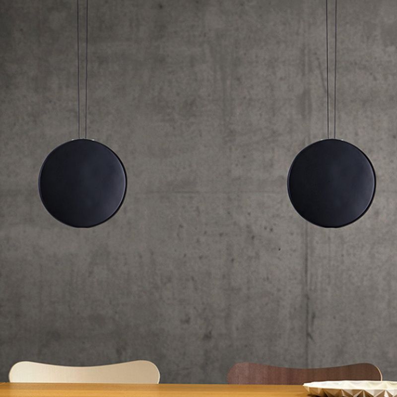 6 "/8" largo ascensore rotondo a soffitto a soffitto a led in metallo nordico a led nero/bianco/grigio lampada sospesa in luce calda/bianca