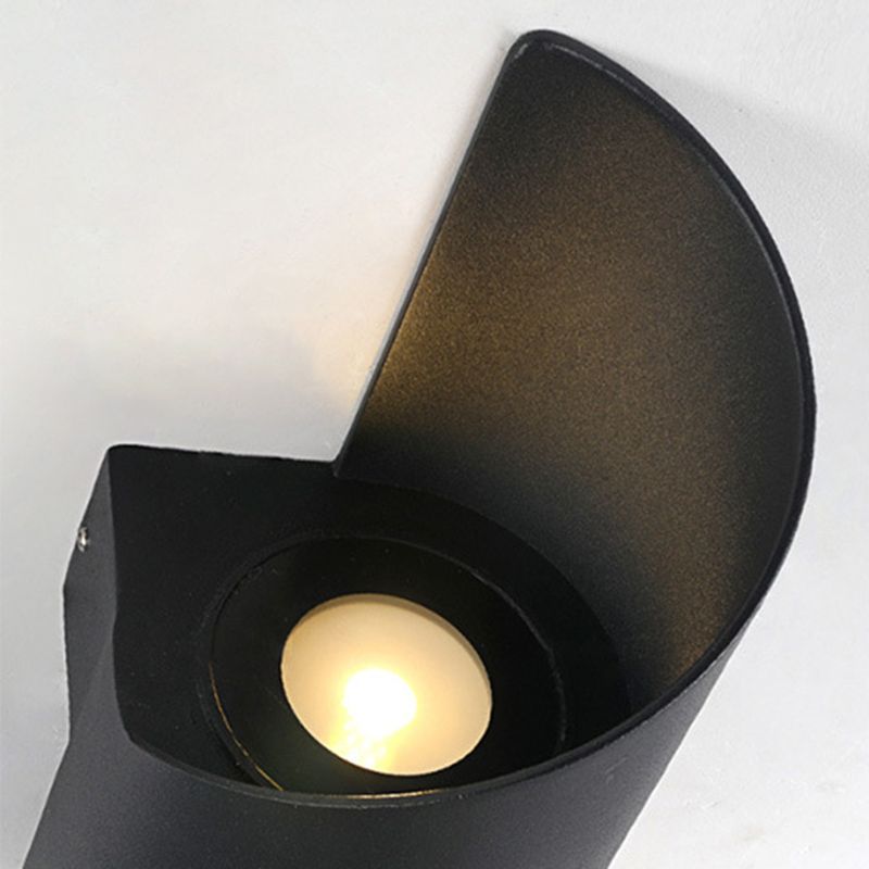 2-Lights Sconce Lights Modern Style Wrapped Aluminum Wall Lamps in Black and White