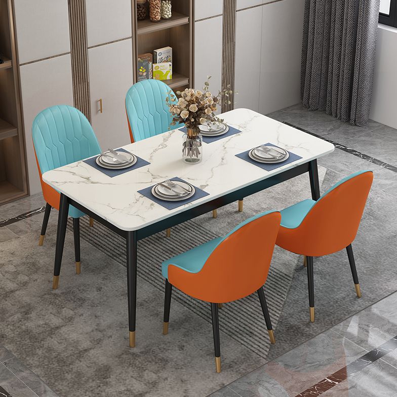 Modern Style Sintered Stone Dinette Set with Rectangle Table Dining Room Furniture for Dining Room