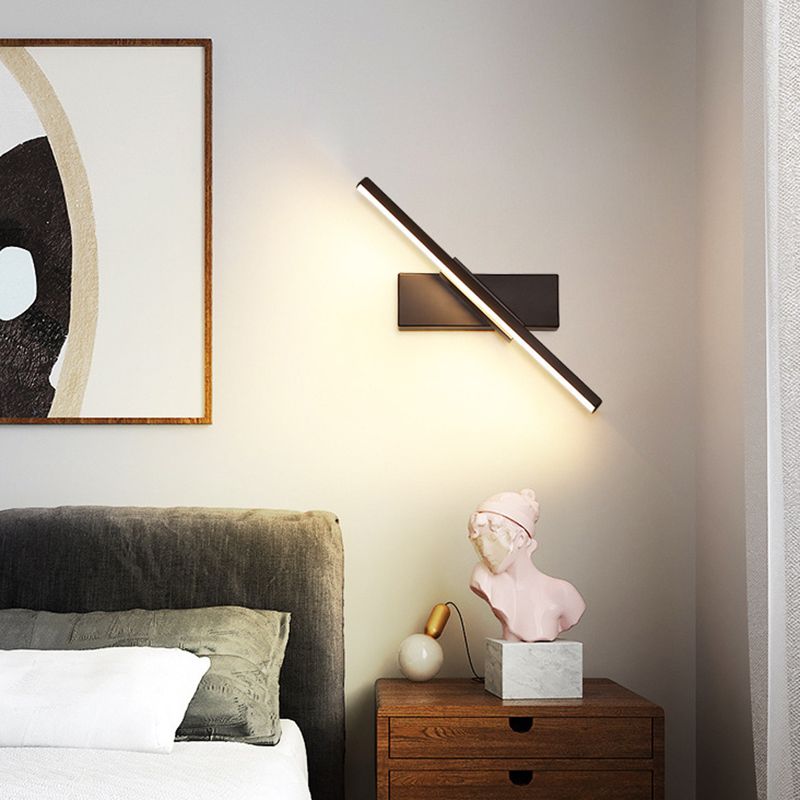 Lámparas de pared de la cama de metal LED modernas modernas regulares con cabeza giratoria