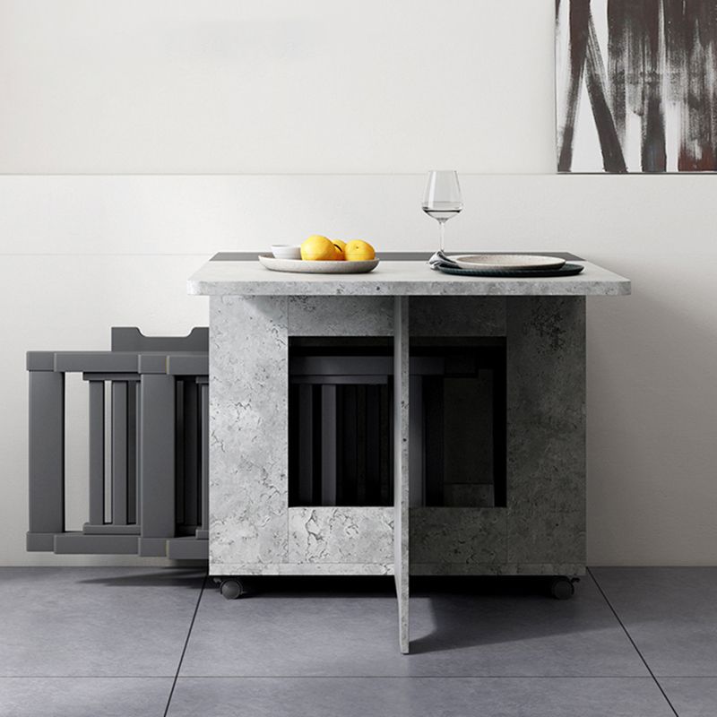Mesa de madera de rectángulo artificial plegable con almacenamiento (solo tabla)