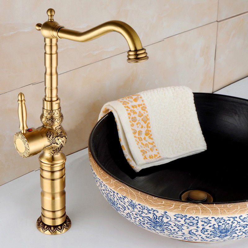 Deck Mounted Copper Roman Tub Faucet Double Handles Roman Tub Faucet Set