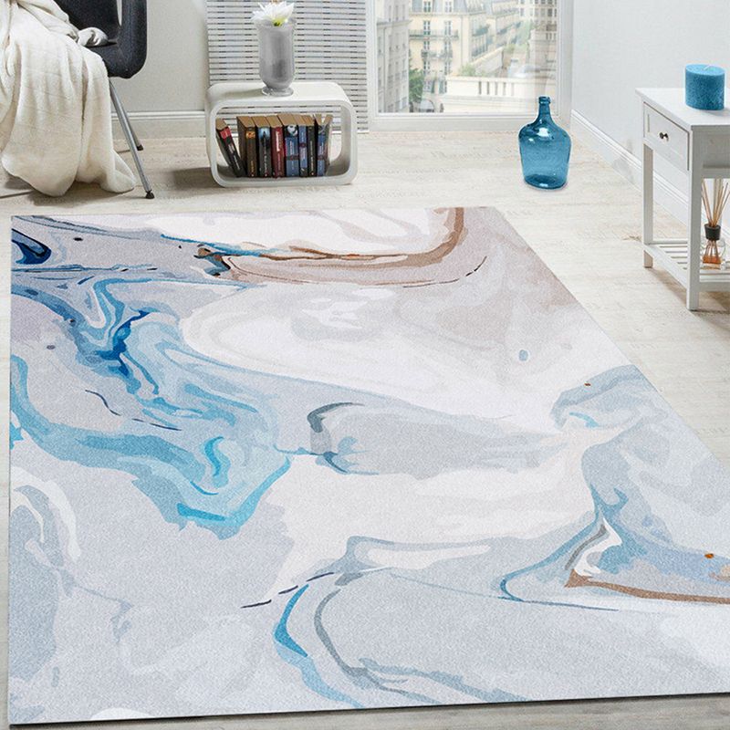 Modern marmeren look tapijt polyester binnendoor tapijten niet-slip ruggebied vloerkleed voor woonkamer