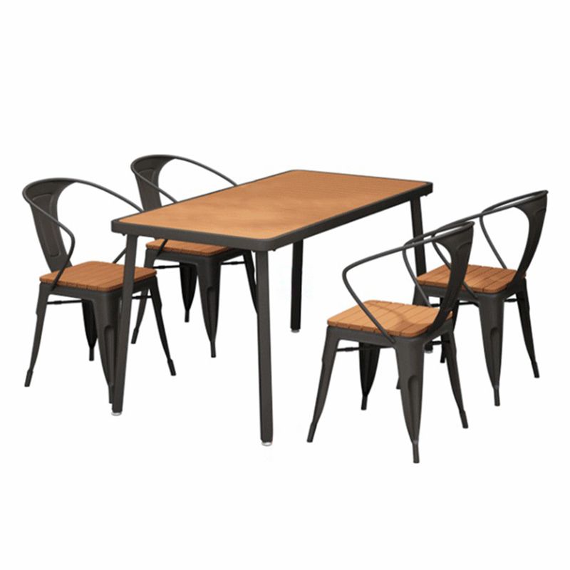 Modern Reclaimed Wood Dining Table Set 1/5/7 Pieces Dining Set for Home Use