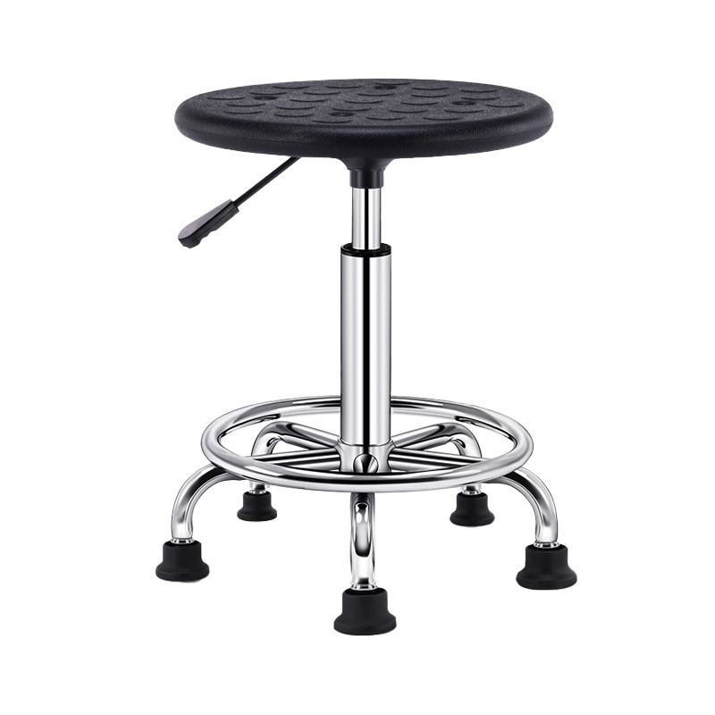 Modern Adjustable Rotatable Counter Stool Steel Laboratory Bar Stool with Leather Cushion