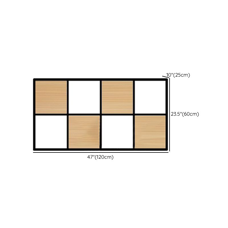 Contemporary Wooden Bookcase Floating Natural Closed Back Bookshelf