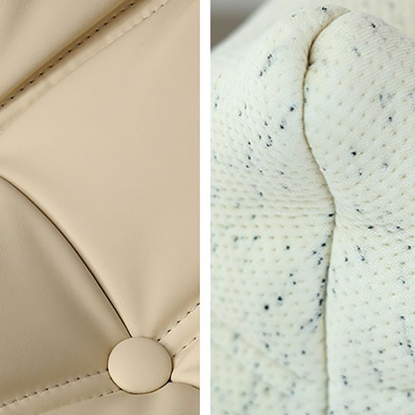Armless Sofa Sewn Pillow Back Contemporary Sofa for Living Room