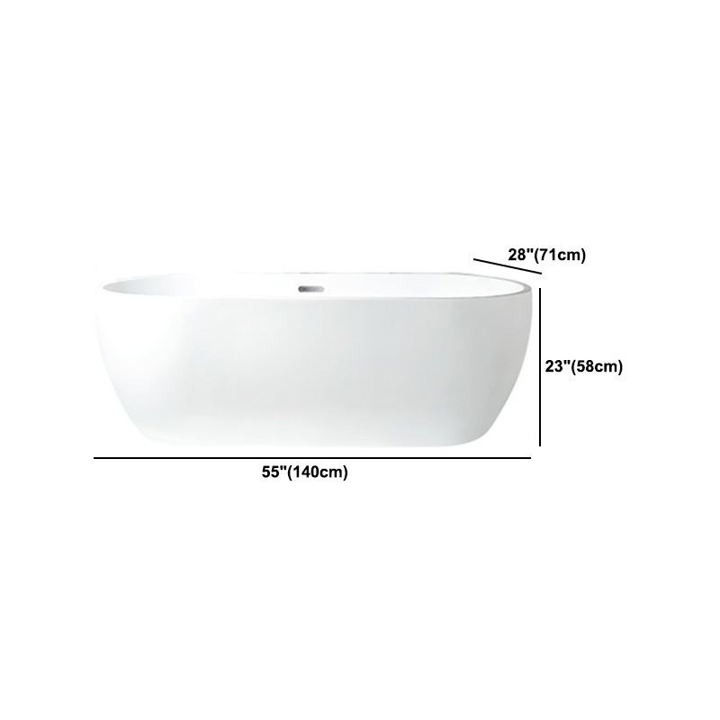 Modern Acrylic Bath Tub Freestanding Matte Finish Bathtub for Home