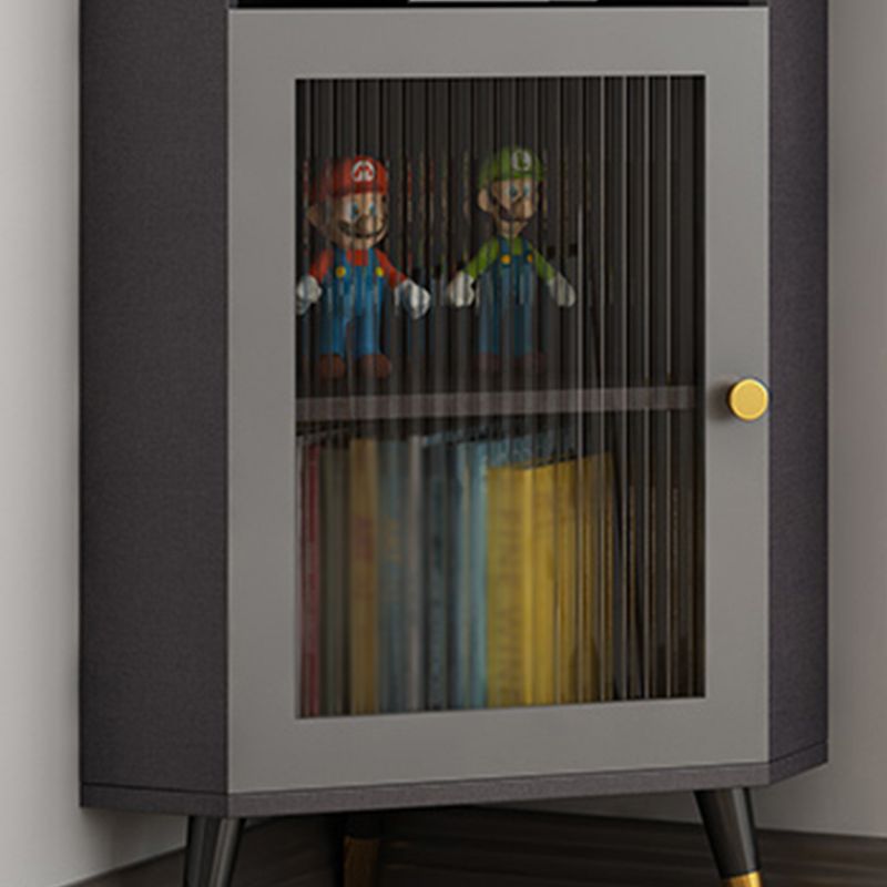 Contemporary Storage Cabinet with Shelf and Glass 2 - Door Cabinet