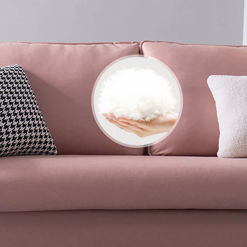 Solid Color Sofa Bed Leather Sofa Square Arm Sofa Bed for Apartment
